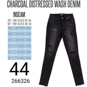 LuLaRoe Charcoal Skinny Distressed Jeans